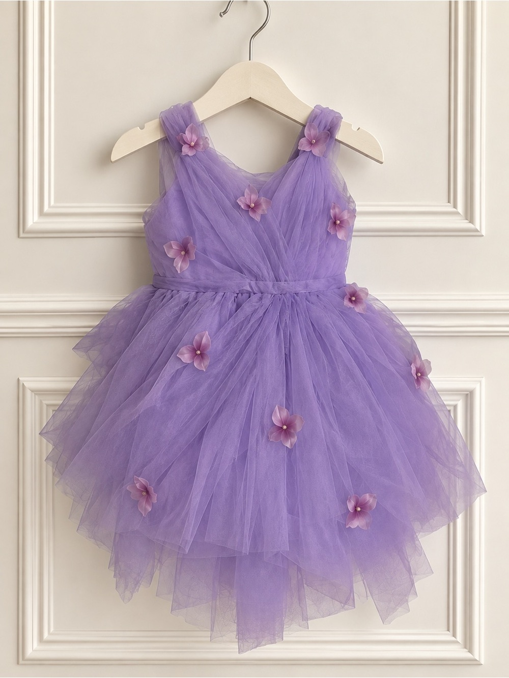 Lilac Tulle Flower Girl Dress for baby